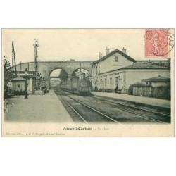 94.ARCUEIL-CACHAN.n°16035.LA GARE.TRAIN