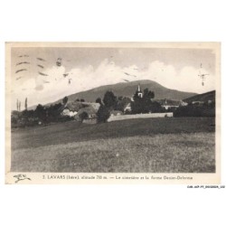CAR-ACPP7-0525-38 - LAVARS - Altitude 710 m - Le cimetière et la ferme denier-delorme