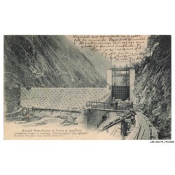CAR-ADIP9-0555-38 - société grenobloise de force et lumiere - chambre d'eau et barrage d'avignonnet