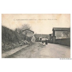 CAR-ADIP5-0272-38 - SAINT-SIMPHORIEN-D'OZON - route de lyon - entrée du village