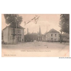 CAR-ADIP5-0295-38 - VEYRINS - quartier de la place et la route de la tour du pin