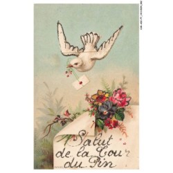 CAR-ADIP7-0433-38 - LA TOUR-DU-PIN - oiseau et fleur