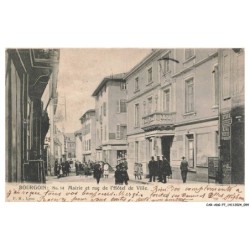 CAR-ADGP7-0408-38 - BOURGOIN - Mairie et rue de l'hotel de ville