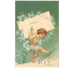 ANGES.CP GAUFFREE.AMITIE.n°41.ANGE PORTANT UN ECRITEAU.