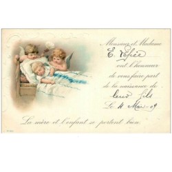 ANGES.n°24191.ANGES VEILLANT SUR UN BEBE ENDORMI.CP GAUFFREE