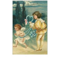 ANGES.CP GAUFFREE.SOUVENIR.n°35.ANGE ET GARCONNET