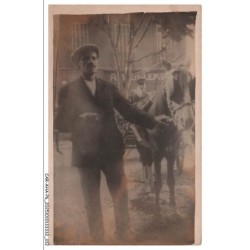 CAR-AHAP6-0302-THEMES - CARTE PHOTO A LOCALISER - Attelage d'un cheval