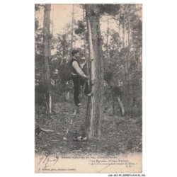 CAR-AFZP5-0243-40 - Résinier - Gemmage des pins - Autrefois - Landes