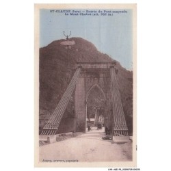 CAR-AGEP9-0532-39 - SAINT-CLAUDE - Entrée du pont suspendu - Le mont chabot