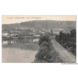 CAR-AGEP8-0517-39 - SAINT-AUBIN - Quai et pont-suspendu