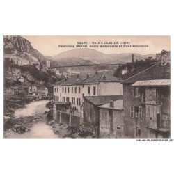CAR-AGEP9-0545-39 - SAINT-CLAUDE - Faubourg marcel - Ecole maternelle et pont suspendu