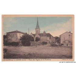 CAR-AGEP12-0764-39 - Saint-Julien-sur-le-Suran - Place de l'eglise et la fontaine