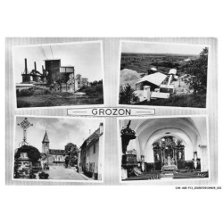 CAR-AGEP13-0799-39 - GROZON - La platières - La carrière des platières - Depart des bennes - Rue principale