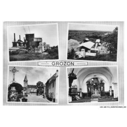 CAR-AGEP13-0798-39 - GROZON - La platières - La carrière des platières - Depart des bennes - Rue principale