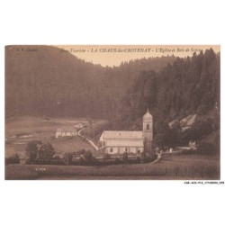 CAR-ACXP13-0736-39 - CHAUX-DES-CORTENAY - L'église et bois de sapins - jura-touriste