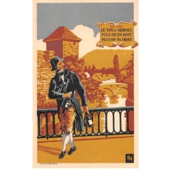 39 - n°90400 - Le vin d'ARBOIS plus on en boit plus on va droit - Carte Publicitaire