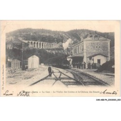 CAR-ABGP4-0353-39 - MOREZ - la gare - le viaduc des crottes et le chateau des essarts