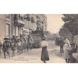 90.AM17593.Belfort.Grandes fêtes patriotiques Aout 1919.Char de la baïonnette