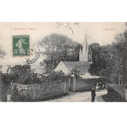 50 .n° 107297 . donville .l eglise .vue d ensemble .