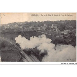 CAR-AAGP3-50-0258 - MORTAIN - Vue sur la ligue du Chemin de fer et de Neufbourg - Train