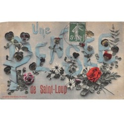 70 .n° 110130 . saint loup . une pensee . fleurs .
