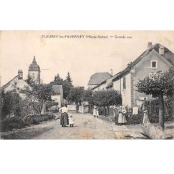 70 .n° 108754 . fleurey les faverney . grande rue .le clocher .