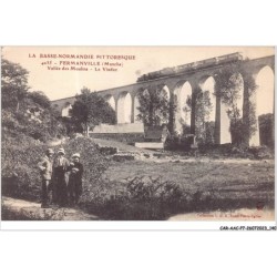 CAR-AACP7-50-0614 - FERMANVILLE - vallée des moulins - le viaduc - Train