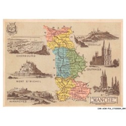 CAR-ACWP16-1095-50 - Département de LA MANCHE - Carte