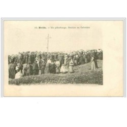 50.BIVILLE.UN PELERINAGE.STATION AU CALVAIRE