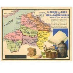 50.LA REGION DU NORD ET LE NORD DU BASSIN.n°47.PRINCIPAUX PRODUITS.CARTE ET LEGENDE