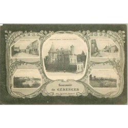 50.SOUVENIR DE CERENCES.MULTI VUES.COIN CASSE