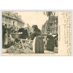 50.VALOGNES.VIEILLE NORMANDE DE ROCHEVILLE AU MARCHE AUX LEGUMES.CHARCUTERIE