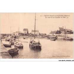 CAR-ABBP5-50-0482 - SAINT-VAAST-LA-HOUGUE - la cale et la chapelle du port