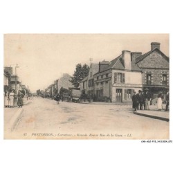 CAR-ADJP15-0834-50 - PONTORSON - Carrefour - Grande rue et rue de la gare