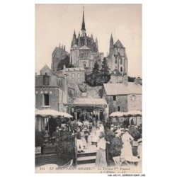 CAR-AEJP1-0015-50 - LE MONT-SAINT-MICHEL - La terasse poulard et l'abbaye