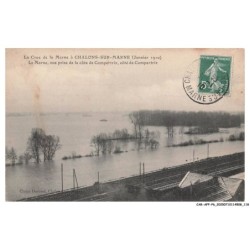 CAR-AFPP6-0367-51  - CHALONS-SUR-MARNE - La Crue De La Marne - La Marne - Vue Prise de la Cote de Compertrix