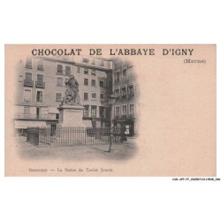 CAR-AFPP7-0394-51  - CHOCOLAT DE L'ABBAYE D'IGNY - Grenoble - La Statue de Xavier Jouvin