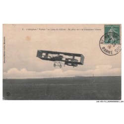 CAR-AFDP13-0527-51 - L'aéroplane farman - Au CAMP DE CHALONS - En plein vol à 60 kilomètres à l'heure