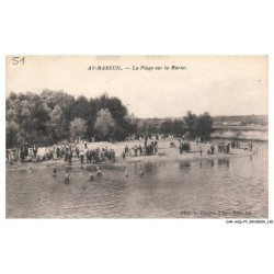 CAR-ACQP7-0463-51 - AY-MAREUIL - La plage sur la marne