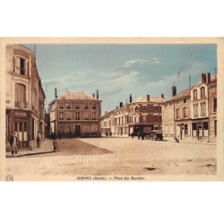 51 .n° 107311 . suippes .restaurant .cafe .place des marches .