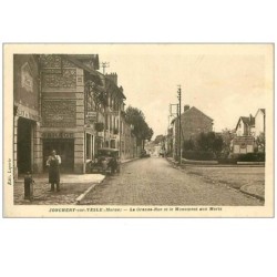 51.JONCHERY SUR VESLE.n°30.LA GRANDE RUE ET LE MONUMENT AUX MORTS.GARAGE