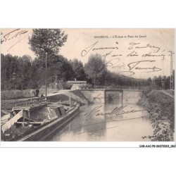 CAR-AACP8-51-0668 - BRUSSON - l'ecluse et pont du canal - Peniche