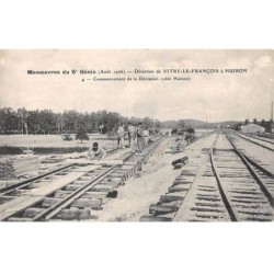 51 - HUIRON - SAN27959 - ManOeuvres du 5e Génie - Déviation de Vitry le François à Huiron - Train