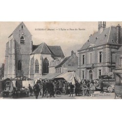 51.AM18678.Esternay.Eglise et Place du marché