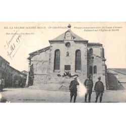 51 - HANS - SAN44887 - Plaque Commémorative du Corps d'Armée Colonial sur l'Eglise de Hans