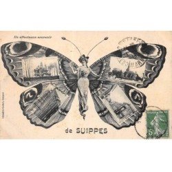 51 - SUIPPES - SAN37393 - Un affectueux souvenir de Suippes - Pli