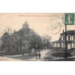 51 - CHEMINON LA VILLE - SAN47503 - L'Ecole et Mairie - Le Monument de Richelet