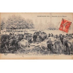 51 - SAINT GOND - SAN46342 - Une Batterie d'Artillerie et Relais au Marais - Campagne 1914 - Bataille de la Marne