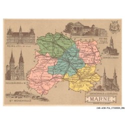 CAR-ACWP16-1096-51 - Département de LA MARNE - Carte