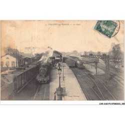 CAR-AAGP3-51-0279 - CHALONS-SUR-MARNE - La Gare - Train